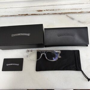 Chrome Hearts Clear Frame Glasses with Silver Accents